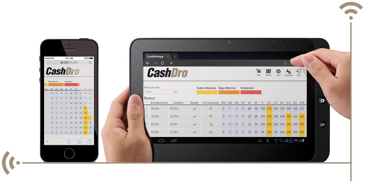 Desde CashDro Controller, controla de forma remota toda la información